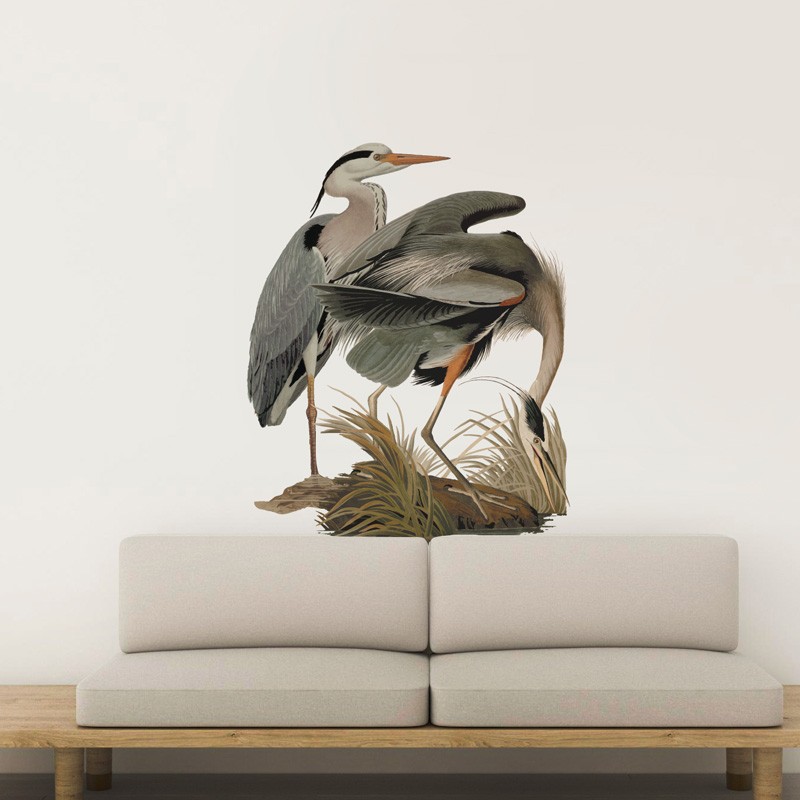 “Asian Cranes” Wall Decal