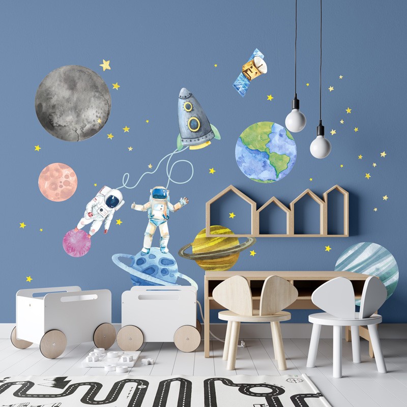 “Astronaut in outer space” Wall Decal