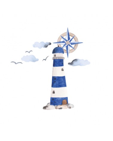 “Blue Lighthouse” Wall Decal