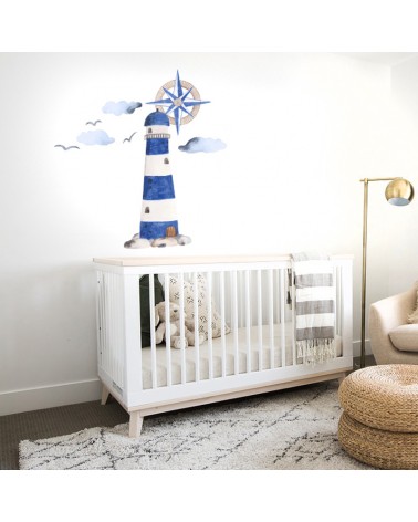“Blue Lighthouse” Wall Decal