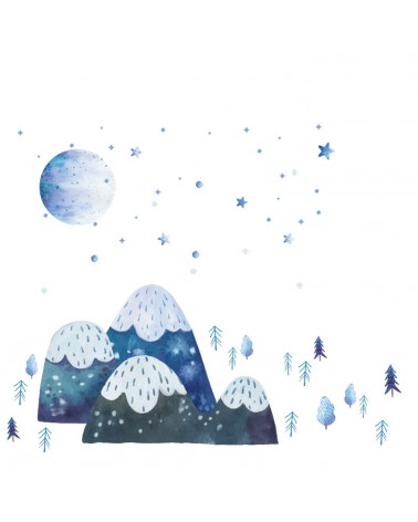 "Round Mountains" Wall Decal