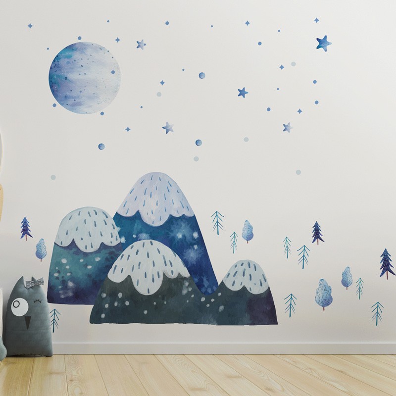 "Round Mountains" Wall Decal
