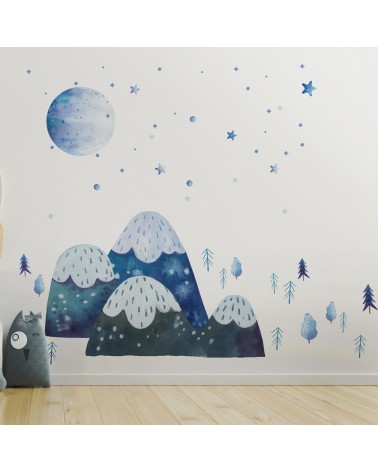 "Round Mountains" Wall Decal