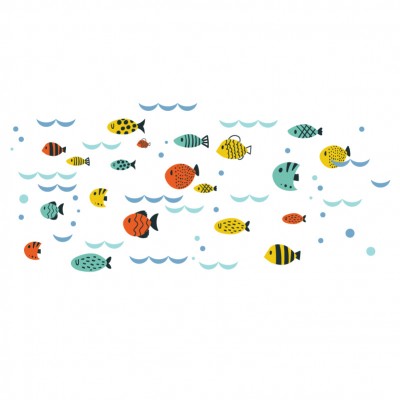 "Fish in Ocean" Wall Decal 2