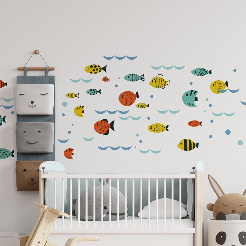 "Fish in Ocean" Wall Decal