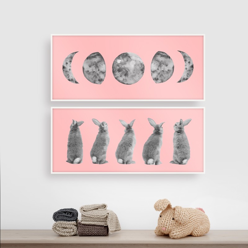 "Bunny Moon" Poster Print Set of 2