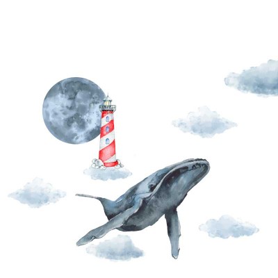 "Space Whale" Wall Decal 2