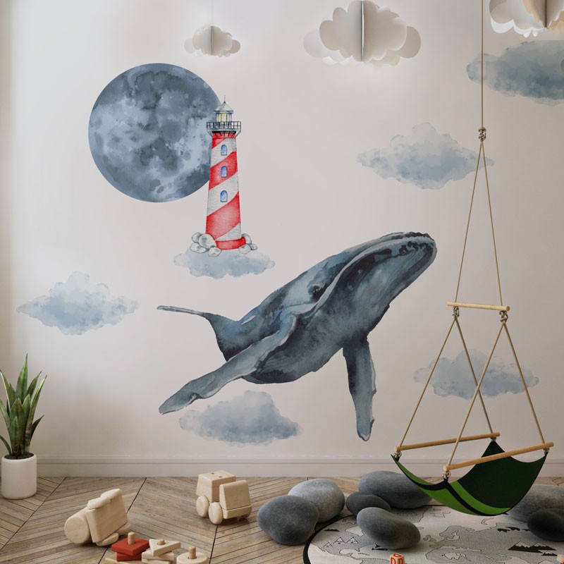 "Space Whale" Wall Decal