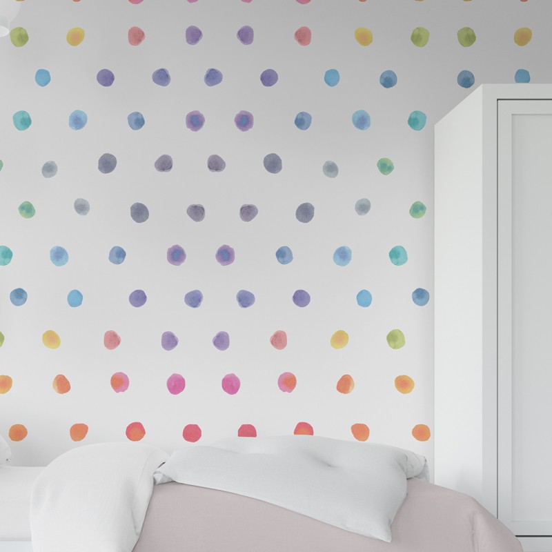 "Watercolor Dots" Wall Decal