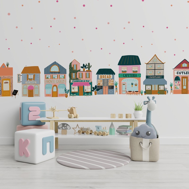 "The Whole Town” Wall Decal" Wall Decal