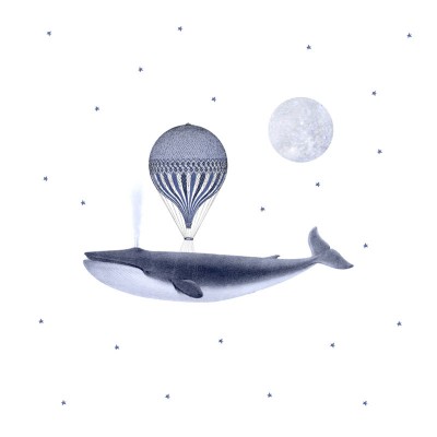 "Whale in the Sky" Wall Decal 2