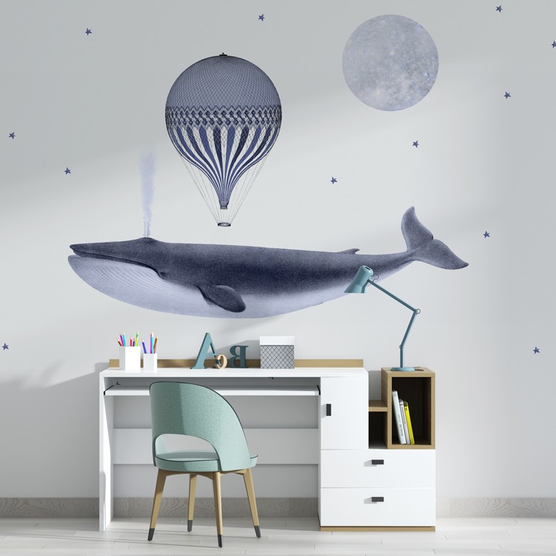 "Whale in the Sky" Wall Decal