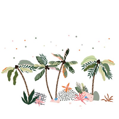 "Wonder Palm" Wall Decal 2