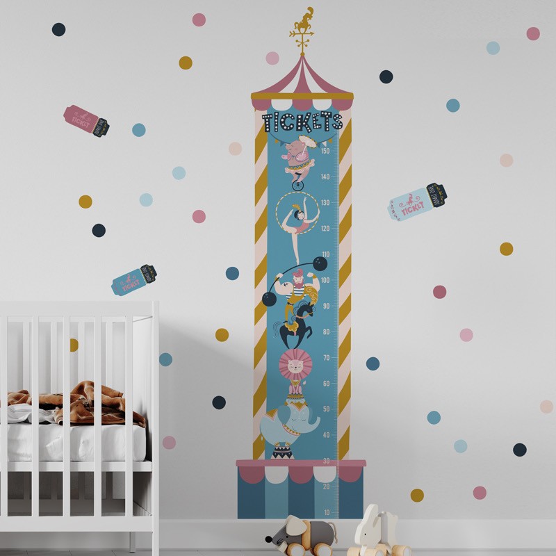 Circus Growth Ruler Wall Decal