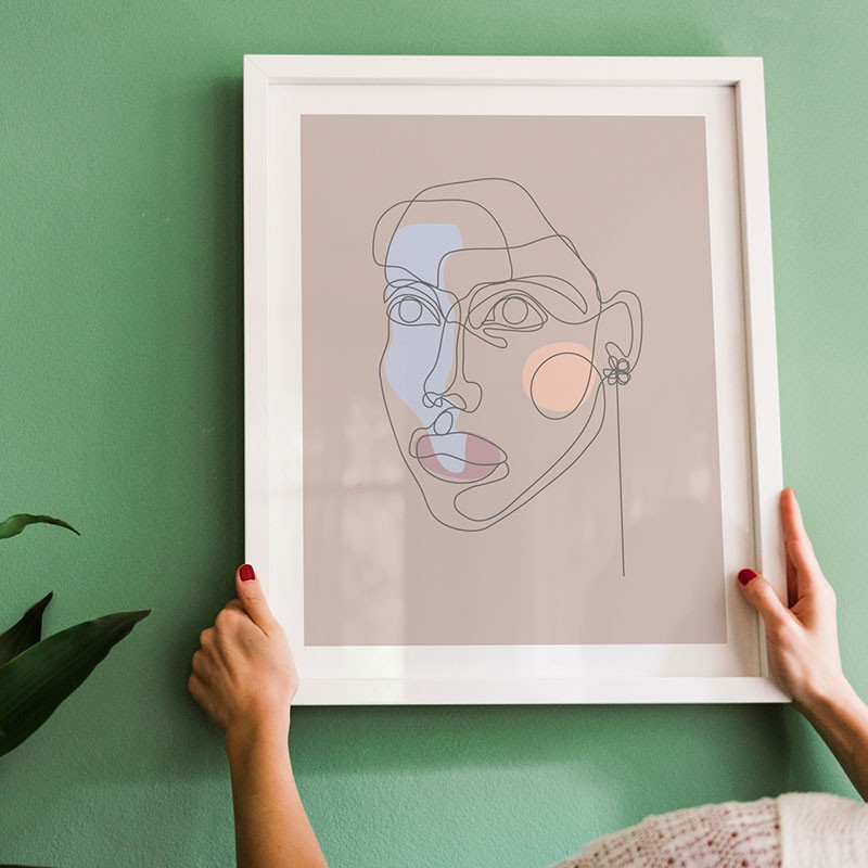 "Lineart Faces" Poster Prints