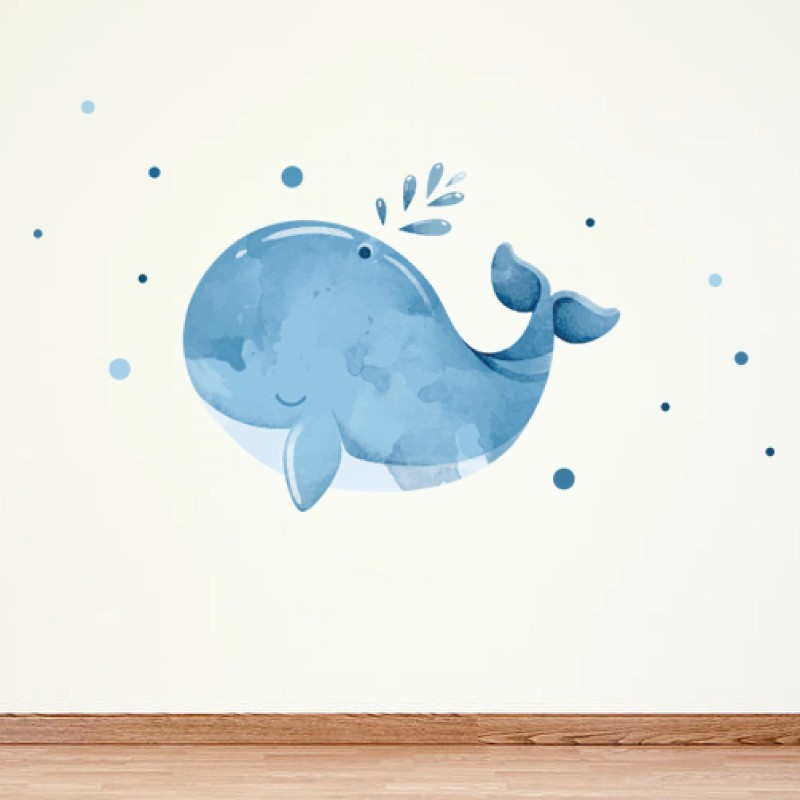 “Blue Whale” Wall Decal