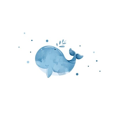 “Blue Whale” Wall Decal 2