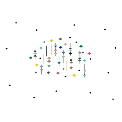 "Les Toupies" Wall Decal 2