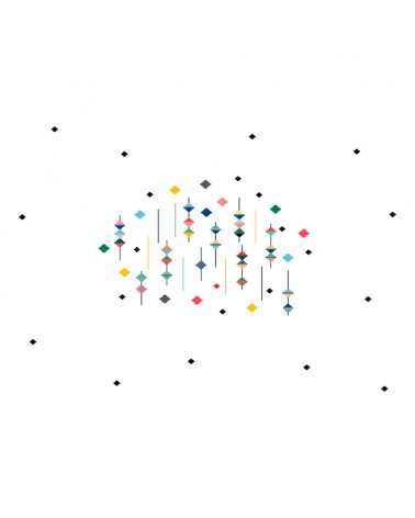 "Les Toupies" Wall Decal