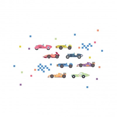 “Car Race” Wall Decal 2