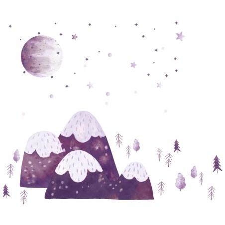 "Round Mountains" Wall Decal