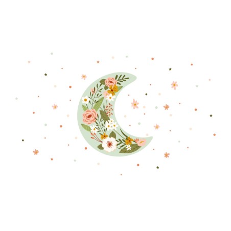 "Blooming Moon" Wall Decal