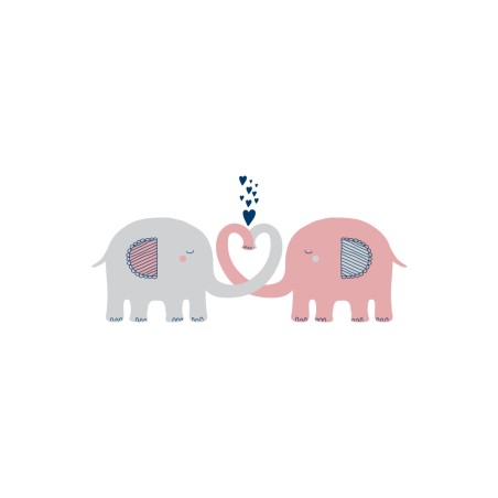 "Cute Elephants" Wall Decal