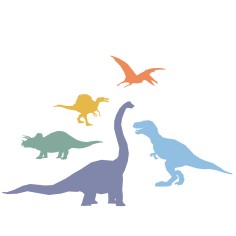 "Cute Dino's Family" Wall... 2