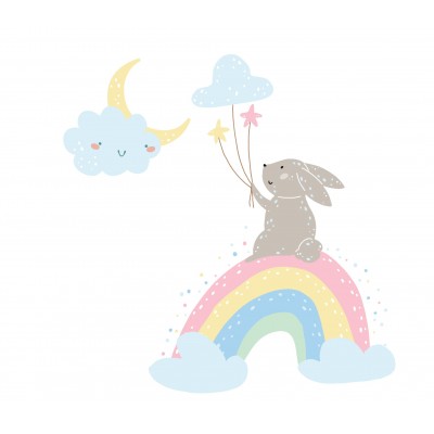 “Dreamy Bunny” Wall Decal 2
