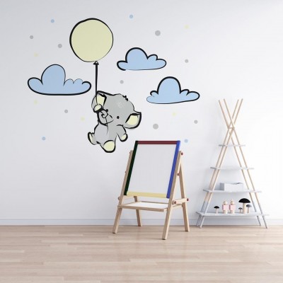 “Elephant Balloon” Wall Decal