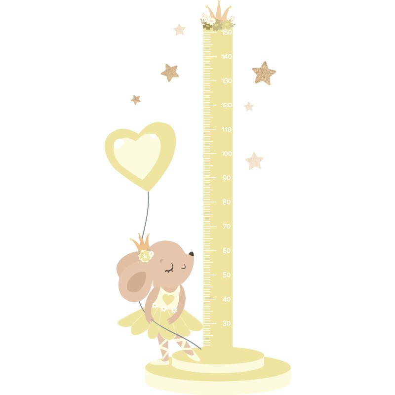 "Ballerina" Growth Ruler Wall Decal