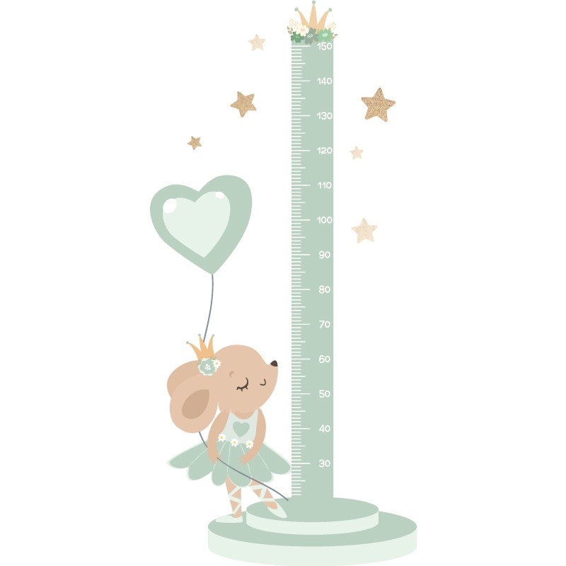 "Ballerina" Growth Ruler Wall Decal