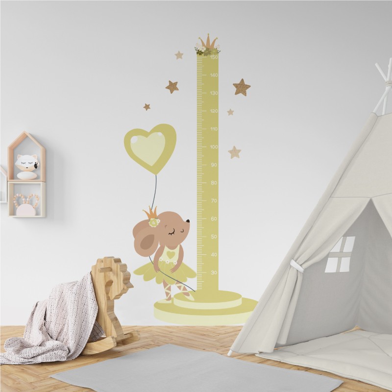 "Ballerina" Growth Ruler Wall Decal