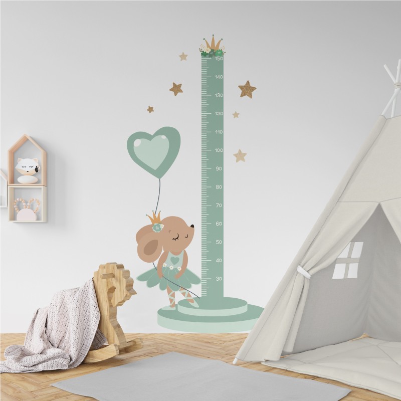 "Ballerina" Growth Ruler Wall Decal