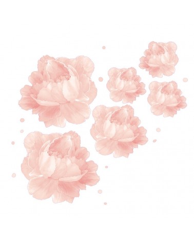 “Floating Peonies” Wall Decal