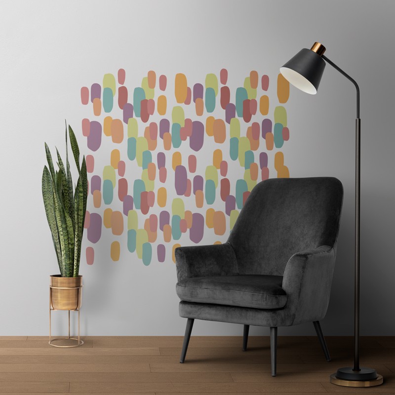 "Colorful Brush" Wall Decal