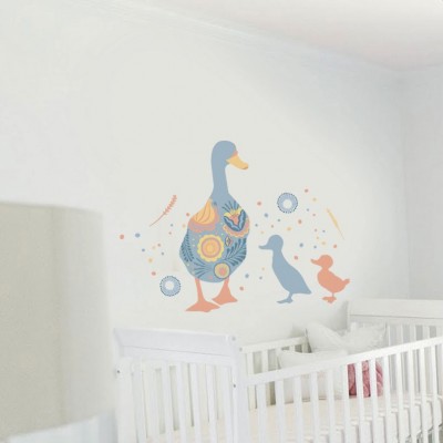 “Flowery Duck” Wall Decal