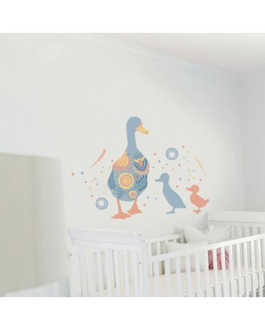 “Flowery Duck” Wall Decal