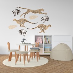"Jumping Leopard" Wall Decal 2