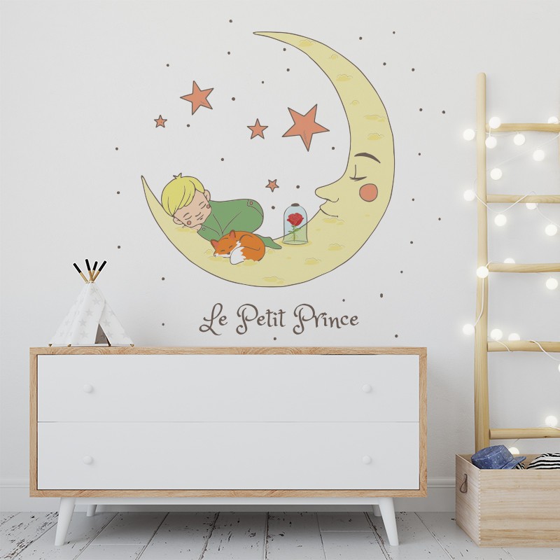 "Le Petit Prince - Sleeping Moon" Wall Decal