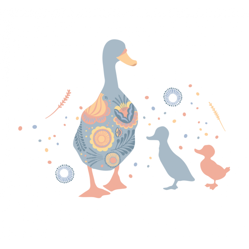 “Flowery Duck” Wall Decal “Flowery Duck” Wall Decal