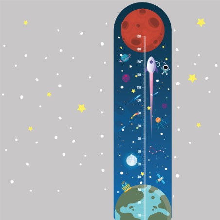 “Trip to Mars” Growth Ruler wall decal