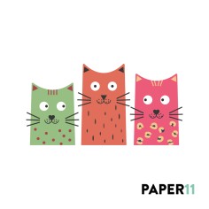"Trio Cat" Wall Decal 2
