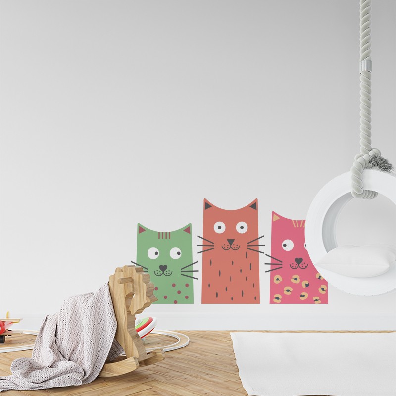 "Trio Cat" Wall Decal