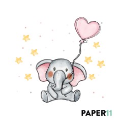 "The Love Elephant" Wall Decal 2