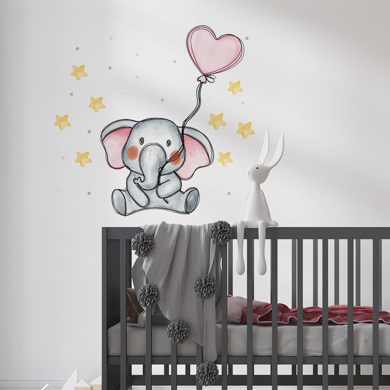 "The Love Elephant" Wall Decal