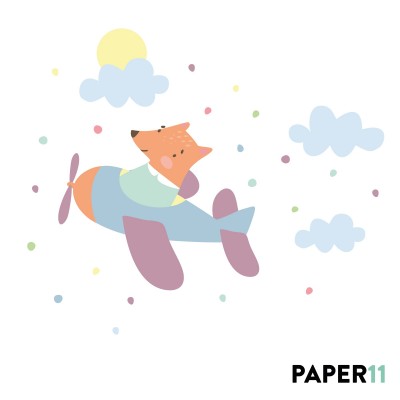 “Foxy Pilots” Wall Decal 2