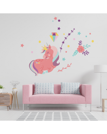 “Gem Unicorn” Wall Decal