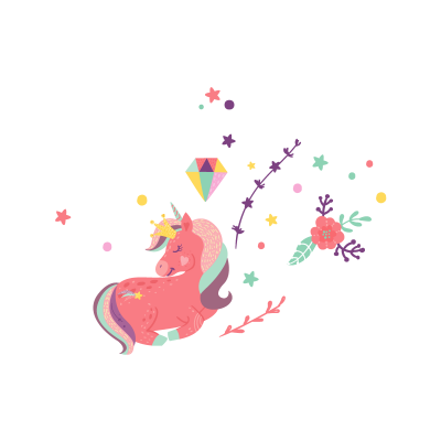 “Gem Unicorn” Wall Decal 2