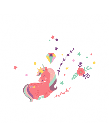 “Gem Unicorn” Wall Decal